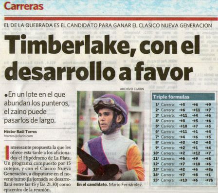 Marito Fernández aparece con foto en la página de hoy