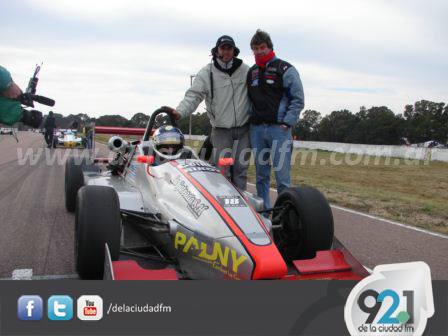 Manu en familia en plena largada